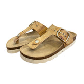 ALVIERO MARTINI - N.36 Infradito in pelle Geo Classic, Beige